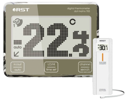 Цифровой термометр с радиодатчиком RST 02783 		