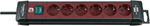 Удлинитель 3 м Brennenstuhl Premium-Line, 6 розеток, выключатель, черный/ бордовый (1951760100)