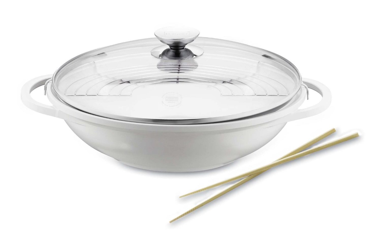 Вок со стеклянной крышкой Berndes VARIO CLICK INDUCTION WHITE (Ø 32 см) (032139)