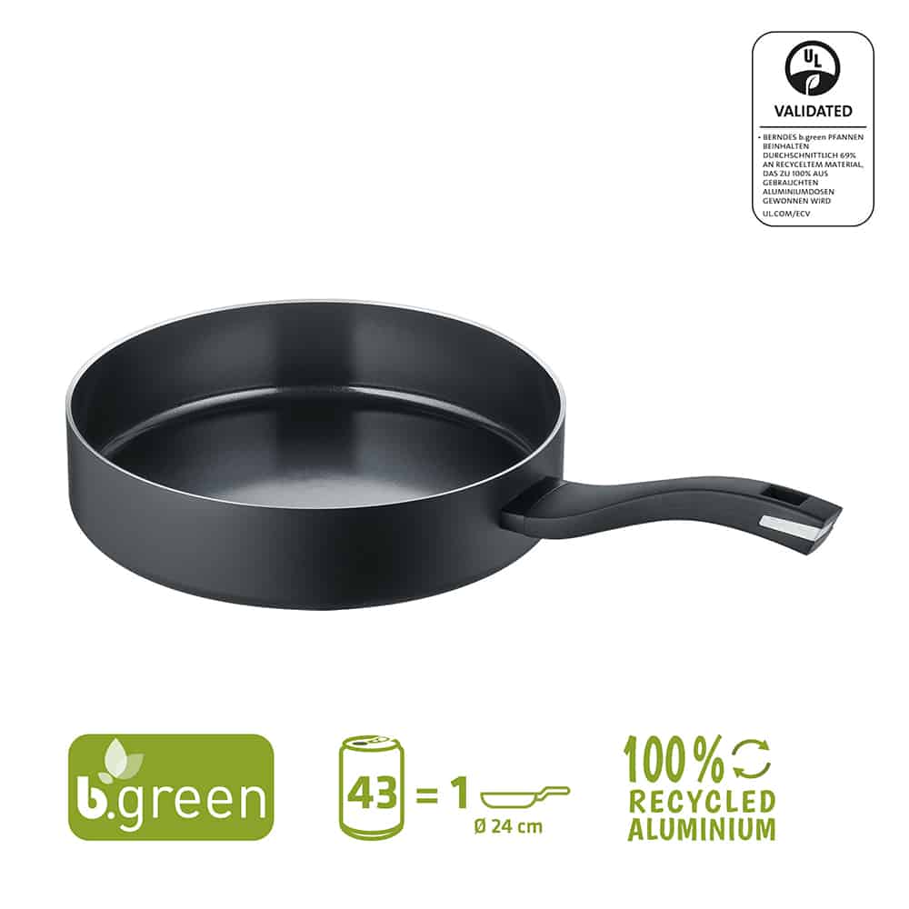 0015441342 Berndes b.green Alu Recycled Induction сотейник 24 с крышкой