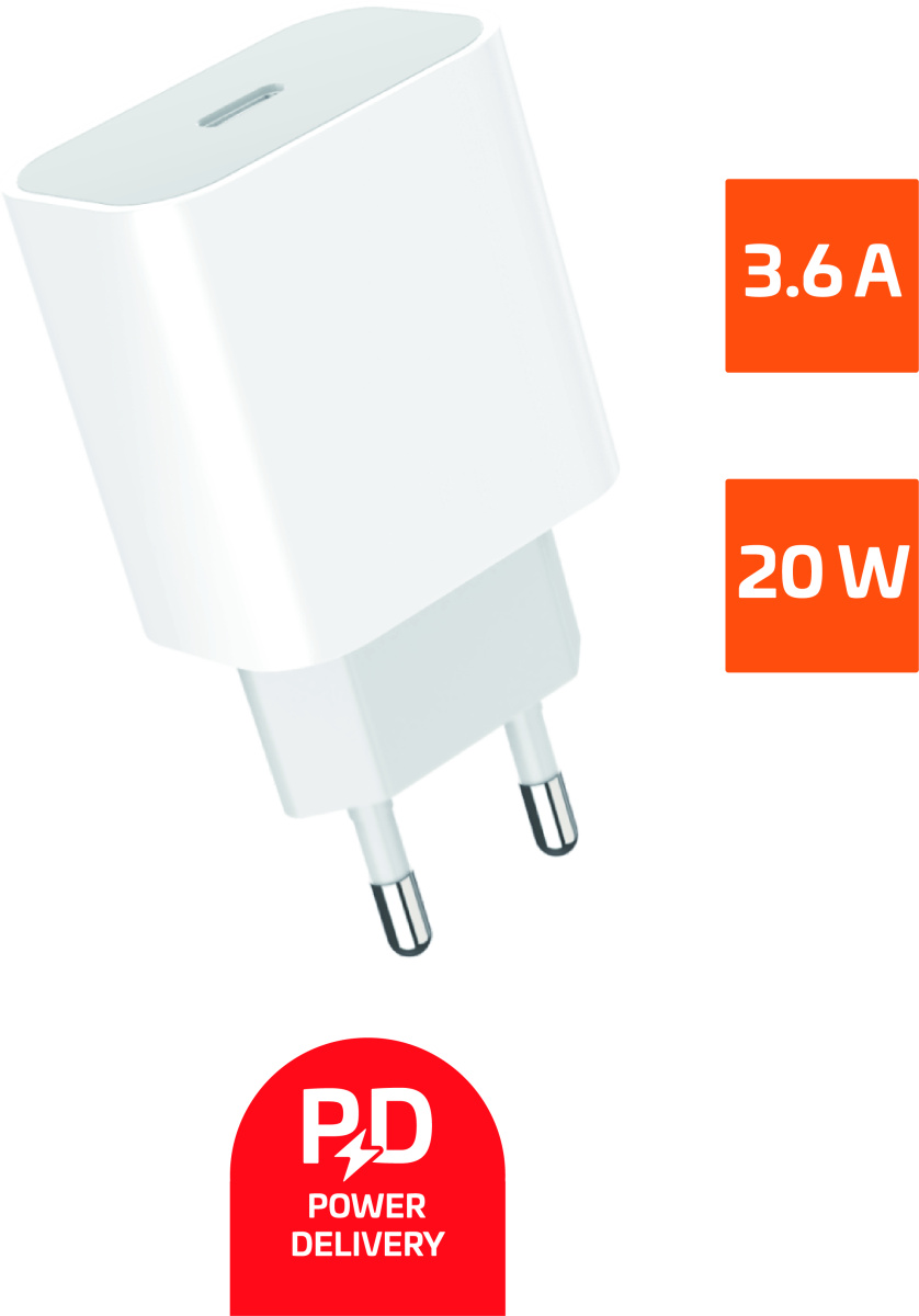 Сетевое З/У GoPower GPPD06 Type-C 20W PD3.0 белый