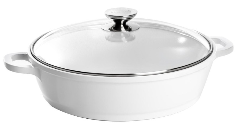 Кастрюля-сотейник со стеклянной крышкой Berndes VARIO CLICK INDUCTION WHITE (Ø 24 см) (032165)