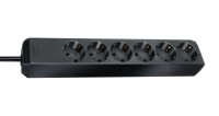 Удлинитель 1,5 м Brennenstuhl ECO-Line, 6 розеток, черный (1159400015)