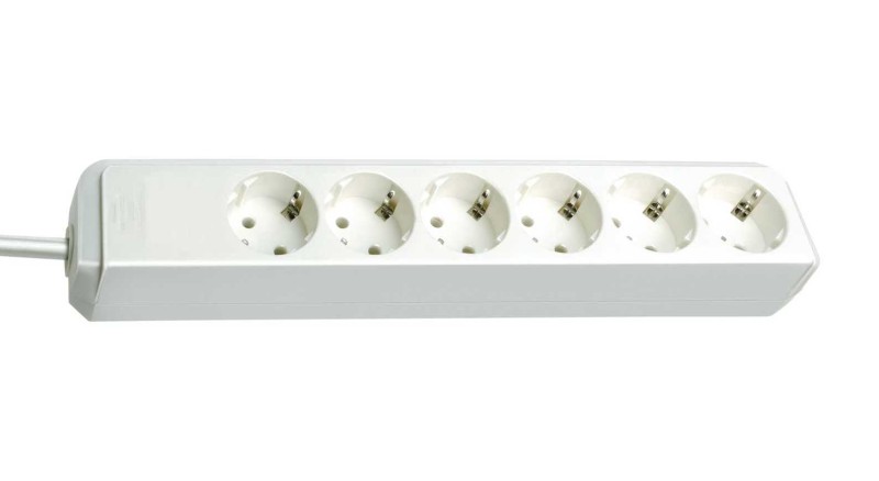Удлинитель 1,5 м Brennenstuhl ECO-Line, 6 розеток, белый (1159420015)