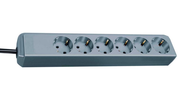 Удлинитель 1,5 м Brennenstuhl ECO-Line, 6 розеток, серый (1159440015)