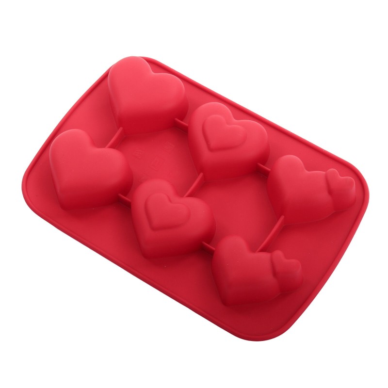 681214 форма для выпечки Kaiser 6 cup silicone mould Heart
