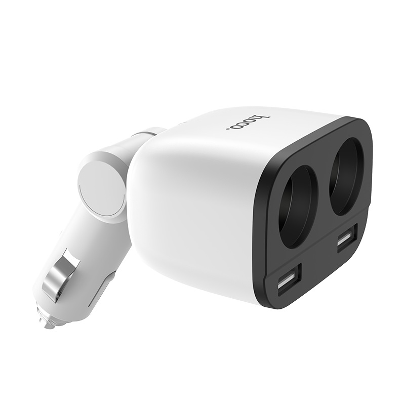 Автомобильное З/У HOCO Z28 2USB 3.1A 2 прикуривателя белый (1/120)