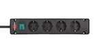 Удлинитель 1,5 м Brennenstuhl Bremounta, 4 розетки, черный (1150650114)