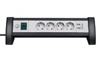 Удлинитель настольный 1,8 м Brennenstuhl Premium-Office-Line, 4 розетки, 2 USB (1156250534)
