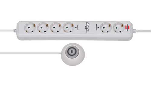 Удлинитель 1,5 м Brennenstuhl Eco-Line Comfort Switch Plus, 6 розеток, белый (1159560216)