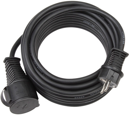 Удлинитель-переноска 10 м Brennenstuhl Extension Cable, 1 розетка, кабель черный, 3G1,5 (1167810)
