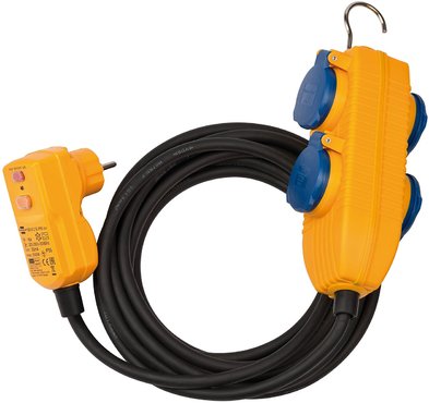 Удлинитель 10 м Brennenstuhl RCD Protected Cable, 4 розетки, IP54 (1168730010)