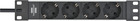 Удлинитель Alu-Line Brennenstuhl 10дюйм, 2м., кабель черный 1,5мм2, 4 роз., 16А, IP20 (1390007004)