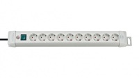 Удлинитель 3 м Brennenstuhl Premium-Line, 10 розеток, светло-серый (1955500100)