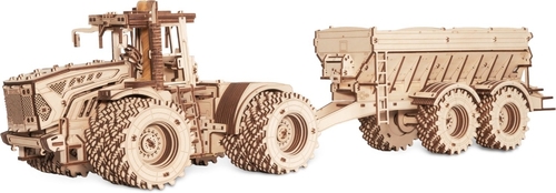 Конструктор деревянный 3D EWA Прицеп к трактору КИРОВЕЦ К-7М (ETrailer)