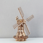 Сборная модель деревянная, конструктор 3D EWA Ветряная мельница механическая (EMill)