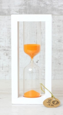 Стеклоприбор Часы песочные 4-27-10мин., песок оранжевый, белый (300588)