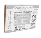 EWA Деревянная Карта Мира настенная, объемная 3 уровня, размер S (100x55 см), цвет дымчатый