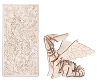 Деревянный пазл, раскраска, конструктор Lemmo Дракон (0196)