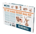 Сборная модель деревянная, конструктор 3D EWA Ветряная мельница механическая (EMill)