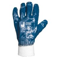 Jeta Safety JN065 Защитные перчатки из 100% хлопка с полным нитриловым покрытием и вязаной манжетой