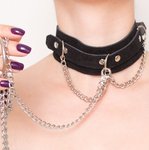 Ошейник замшевый RestArt Kenzi Neck (RA-600), 49 см черный