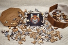 Деревянный пазл-головоломка EWA Хитрый Лис XL (40x28 см) коробка-шкатулка (epuz-fox)