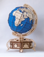 Конструктор деревянный 3D EWA Глобус голубой (GlobusBlue)