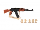 Резинкострел из дерева Армия России Автомат АК-47