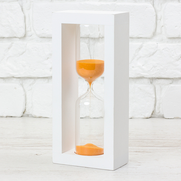 Стеклоприбор Часы песочные 4-31-10мин., песок оранжевый, белый (300611)