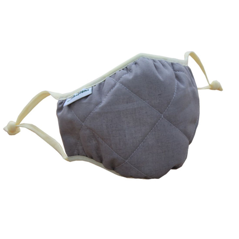 Маска защитная EcoSapiens трёхслойная многоразовая, серая ES-600 grey