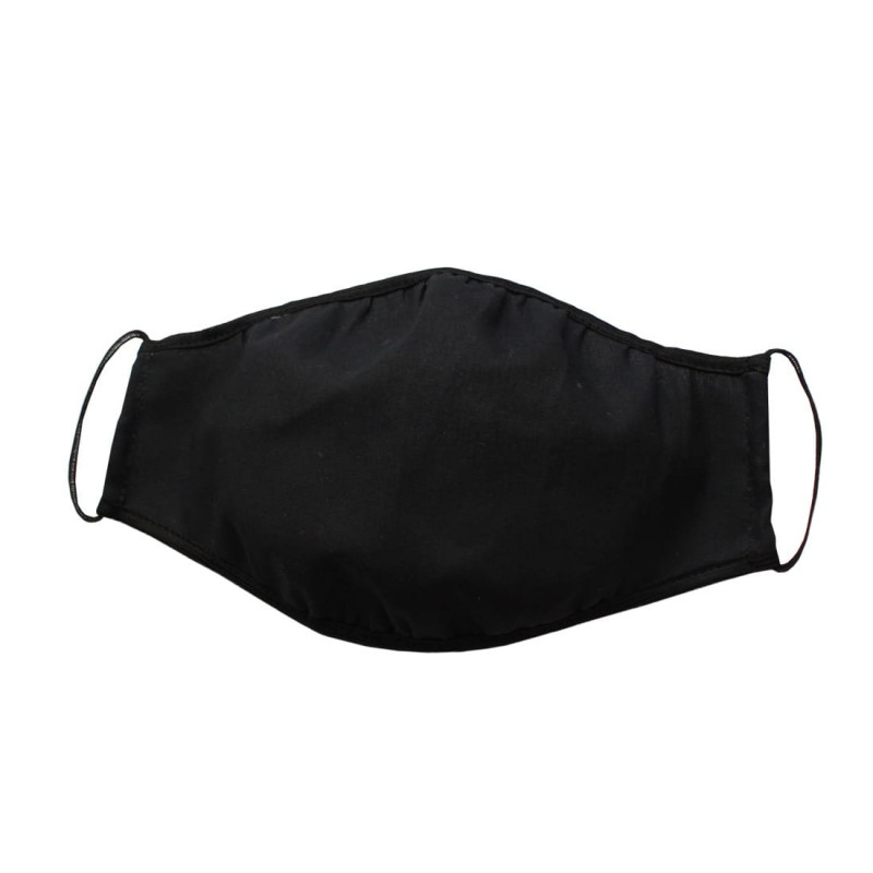 Маска защитная EcoSapiens двухслойная многоразовая, чёрная ES-602 black
